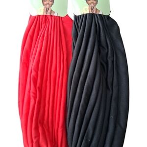No Boundaries Red and Black Pleated Skirt